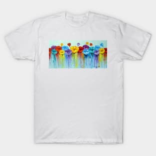 Abstract colorful poppies T-Shirt